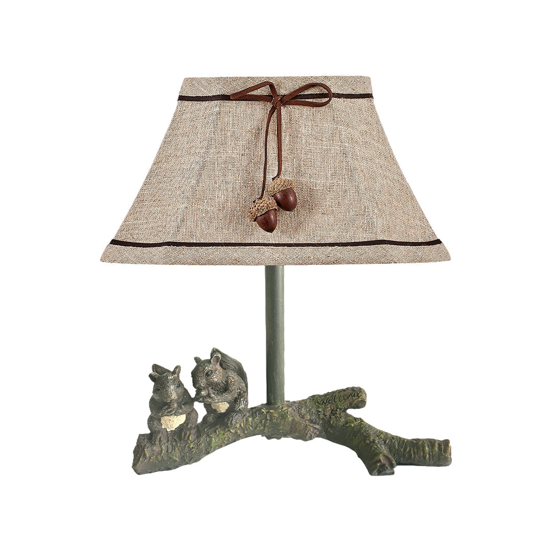 Squirrel Table Lamp French Style Resin Decorative Atmosphere Light
