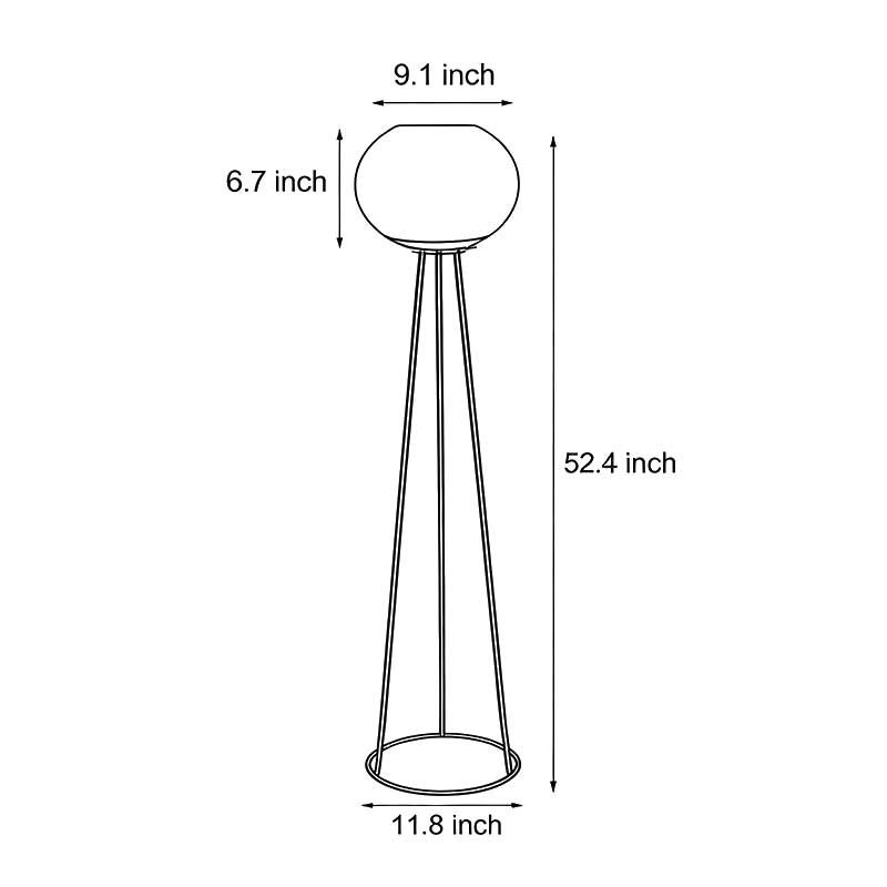 Outdoor LED Floor Lights Waterproof Solar Tripod Metal Lamp