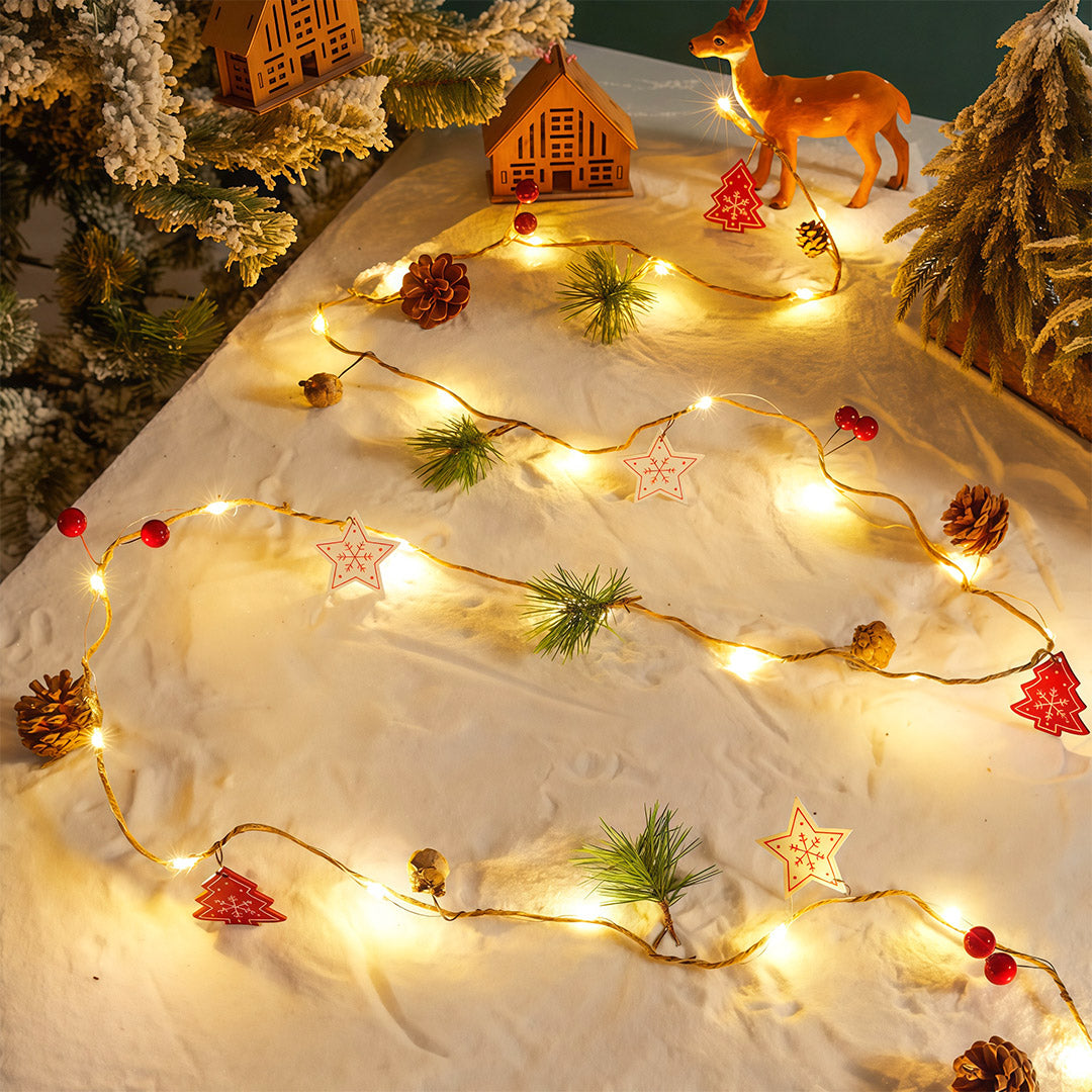 Christmas LED String Lights Decoration Hanging Ornaments Two-Pack