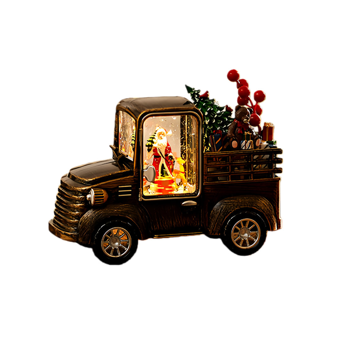 Modern Gold Table Lamp Christmas Snowfall Car Ornament Lamp