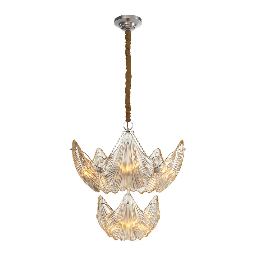 Modern Large Chandeliers Luxury Copper Glass Ceiling Light