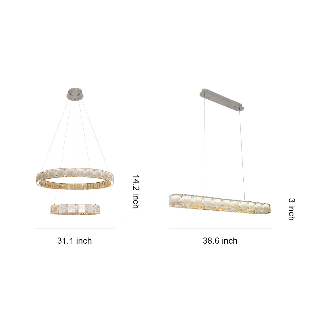 Chrome Chandeliers Italian Luxury Crystal Ceiling Lights