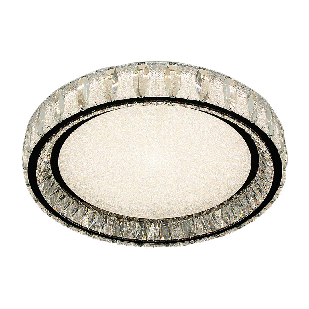Chrome Flush Mount Light Simple Luxury Crystal Lights