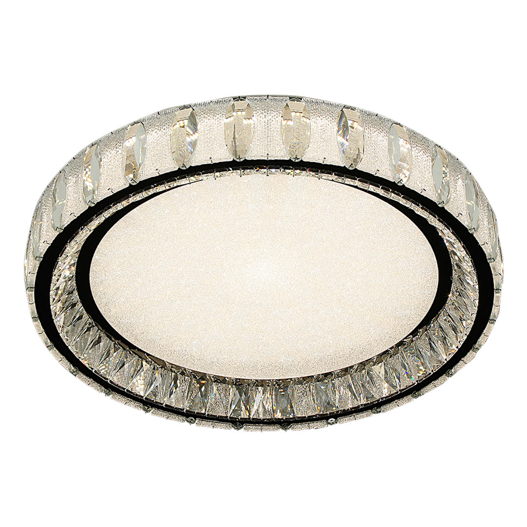 Chrome Flush Mount Light Simple Luxury Crystal Lights