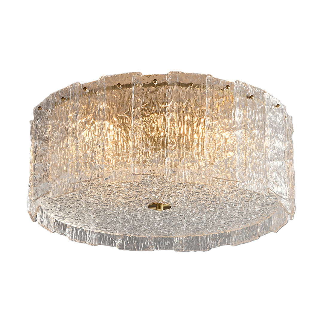 Glass Flush Mount Lighting Full Copper Luxury Ambience Lamp