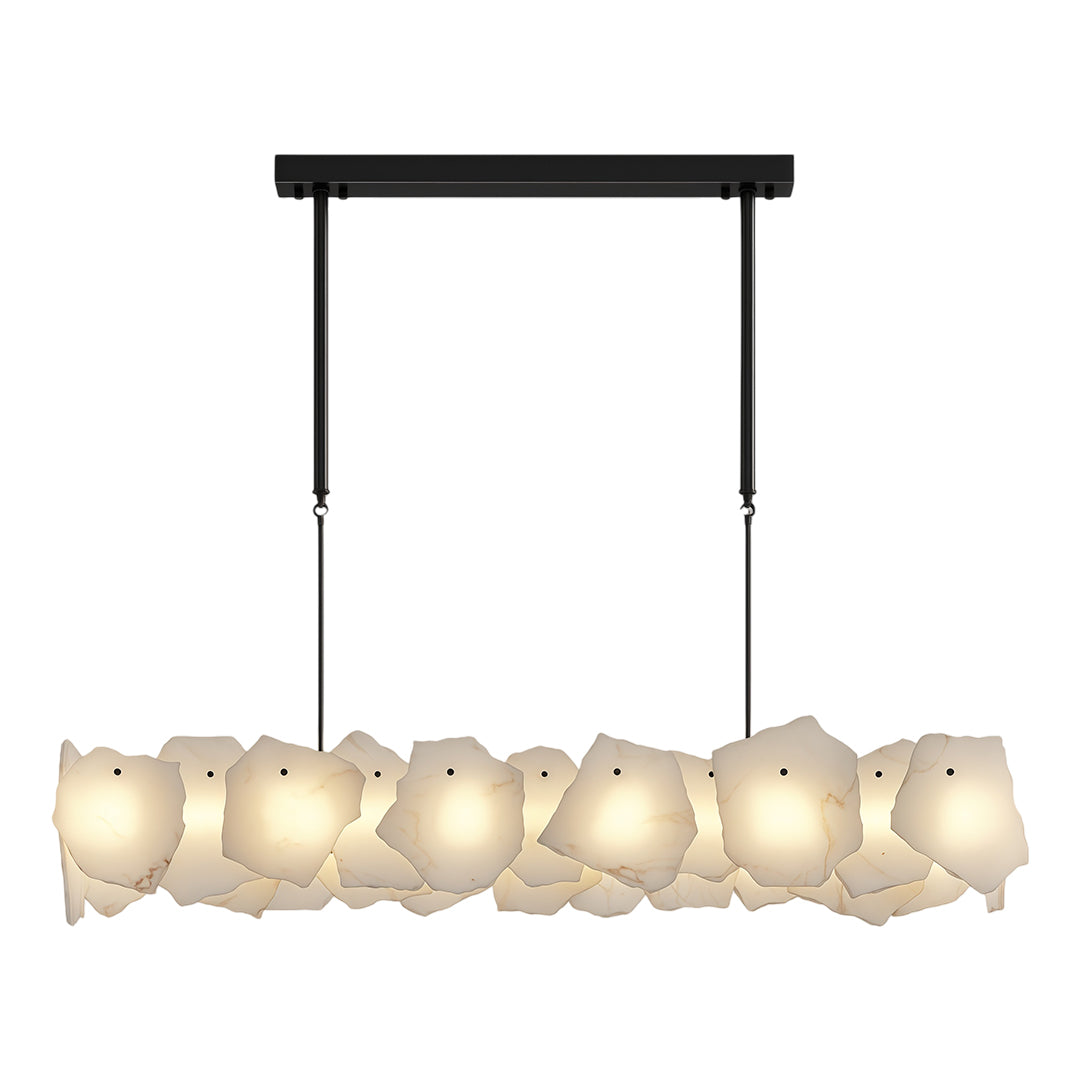 Modern LED Cloud Stone Copper Chandelier