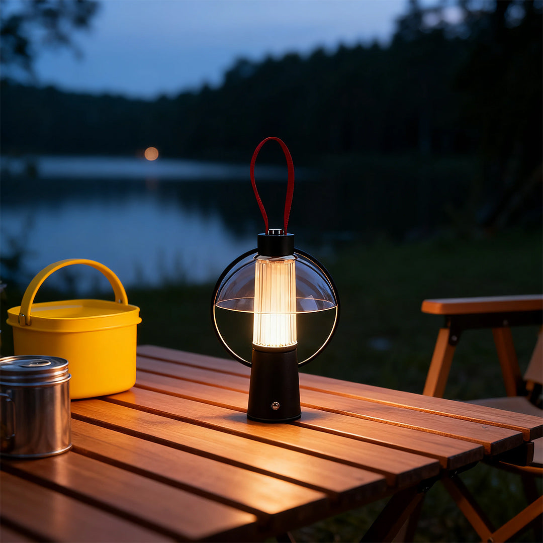 Circle Table Lamp with Iron Body Acrylic Shade Decorative Light