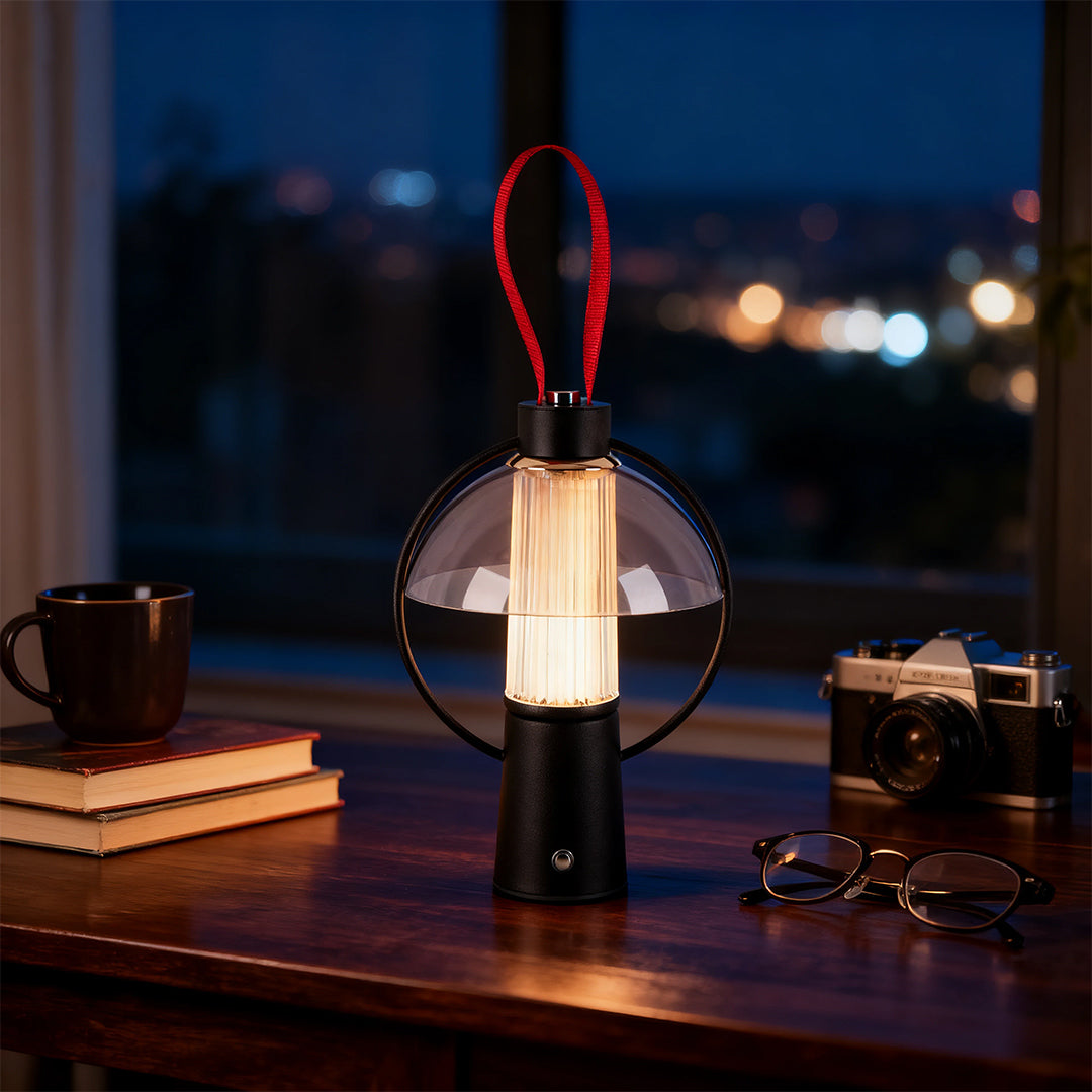 Circle Table Lamp with Iron Body Acrylic Shade Decorative Light