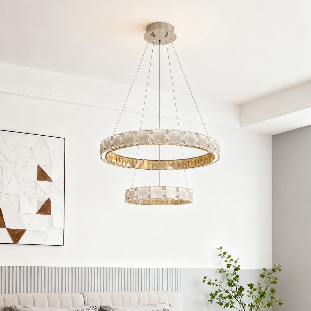 Chrome Chandeliers Italian Luxury Crystal Ceiling Lights