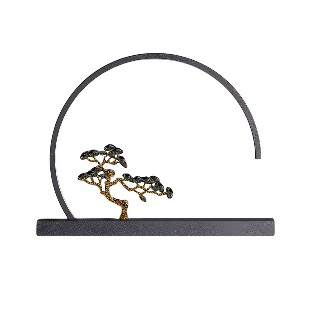 Chinese Greeting Pine Outdoor Wall Light Eastern Style Outdoor Sconce