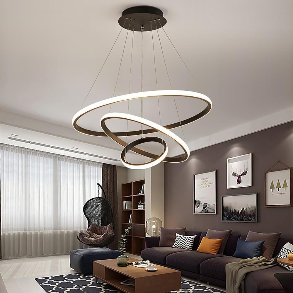 Ring LED Chandelier Modern Unique Metal Ceiling Light