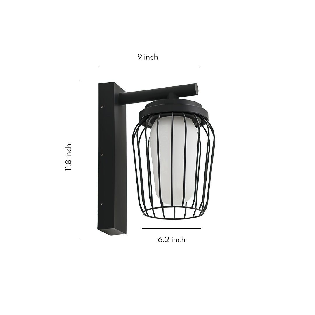 Outdoor Wall Lantern Sconce Birdcage Decorative Light