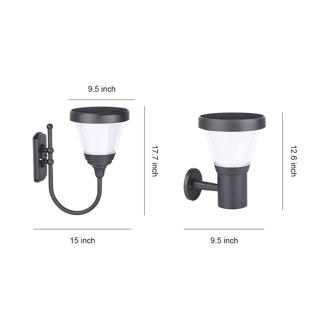 Black Outdoor Wall Mount Lighting Waterproof Garden Light
