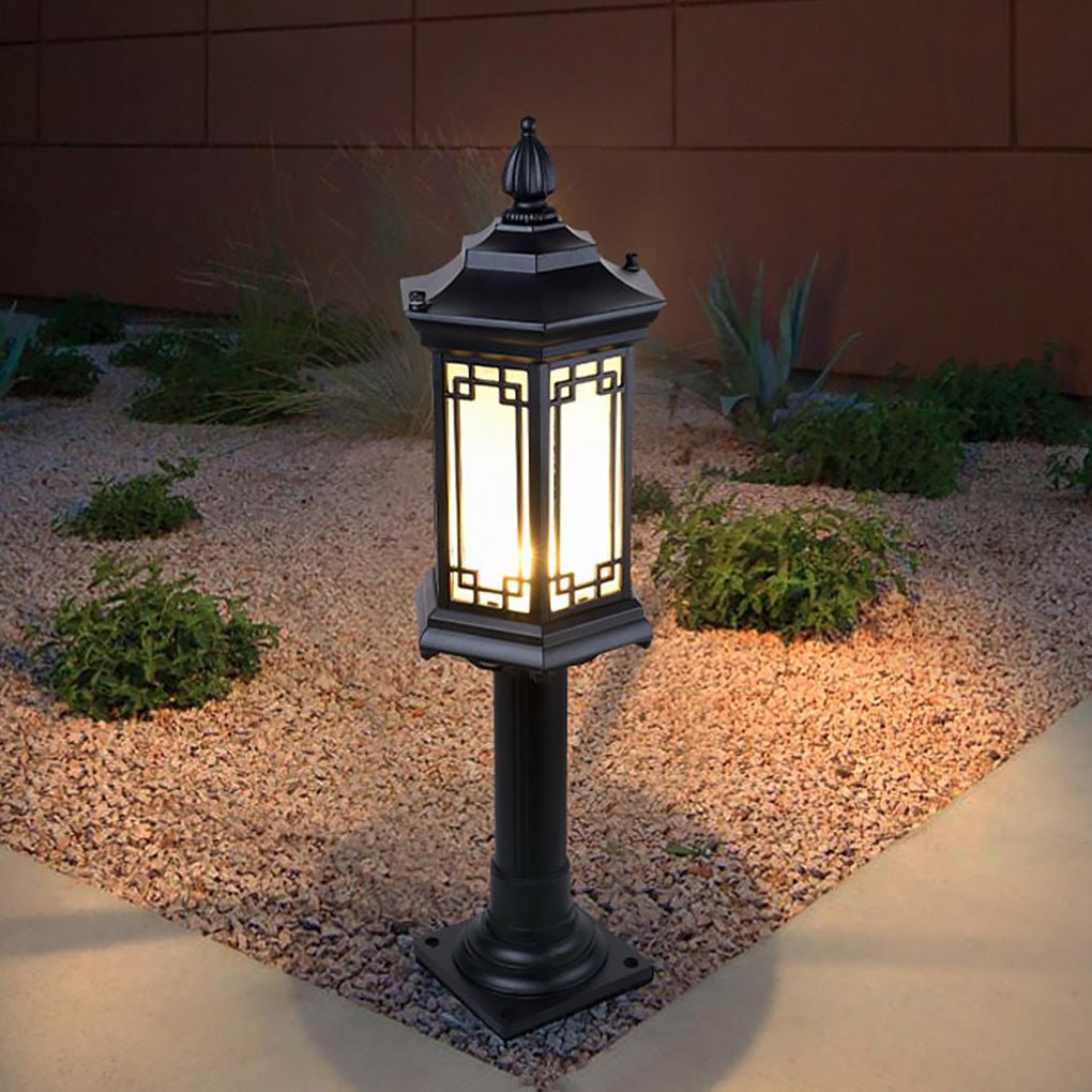 Traditional Asian-Inspired LED Pathway Lights Rhombus Shape for Villa Gardens
