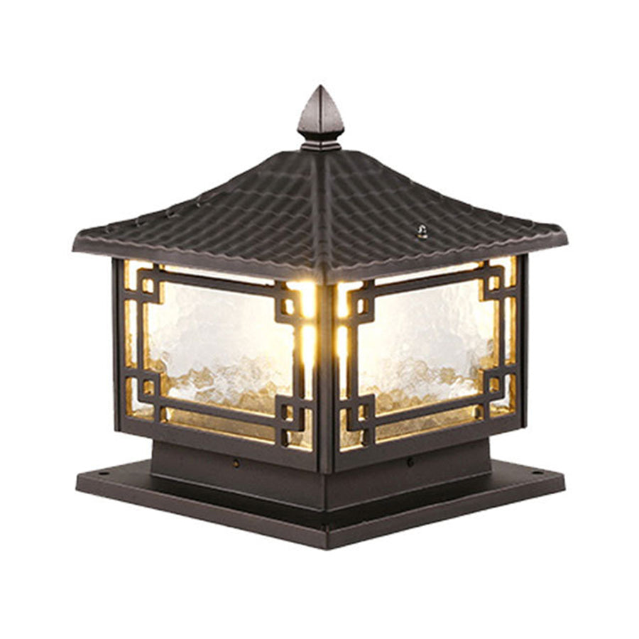 Outdoor Garden Pillar Lights Waterproof European Solar Fence Lamp