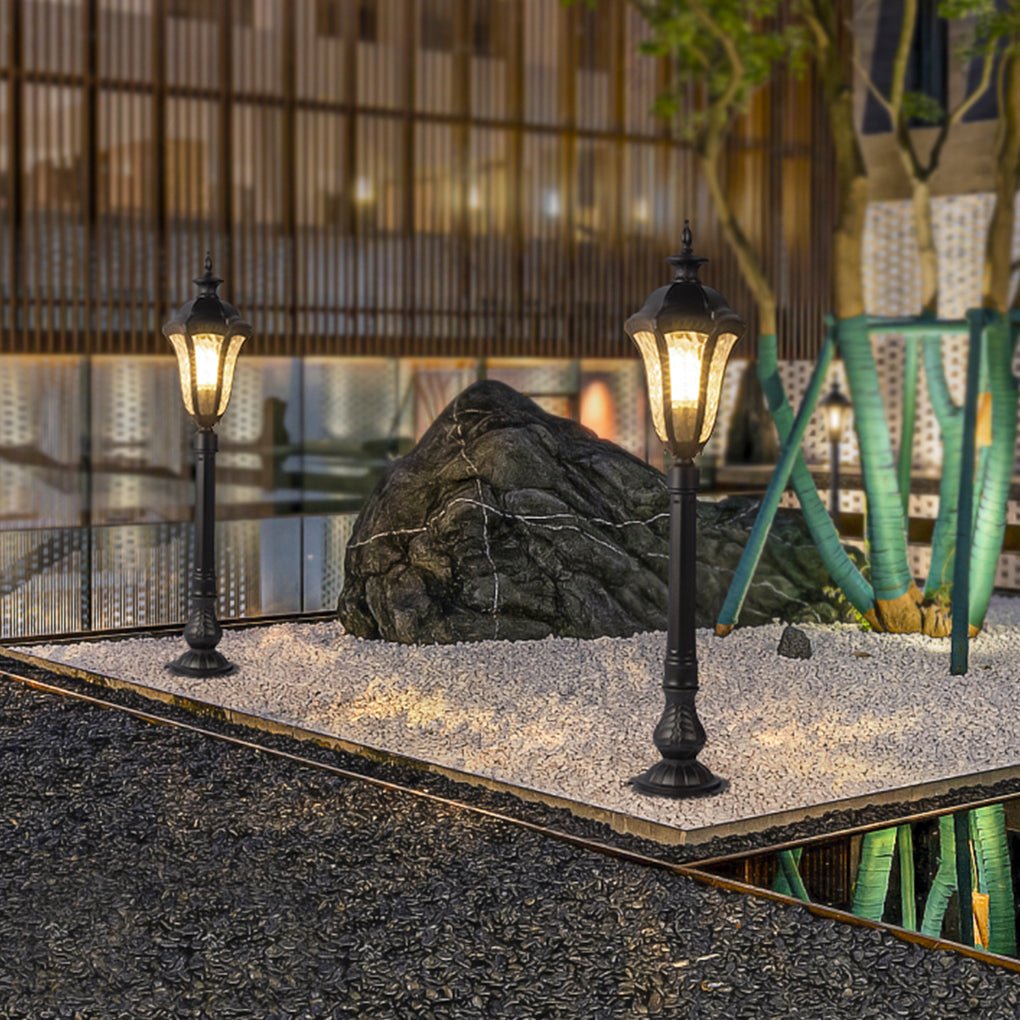 Retro-Inspired Waterproof Outdoor Lamp Post for Traditional Villa Gardens