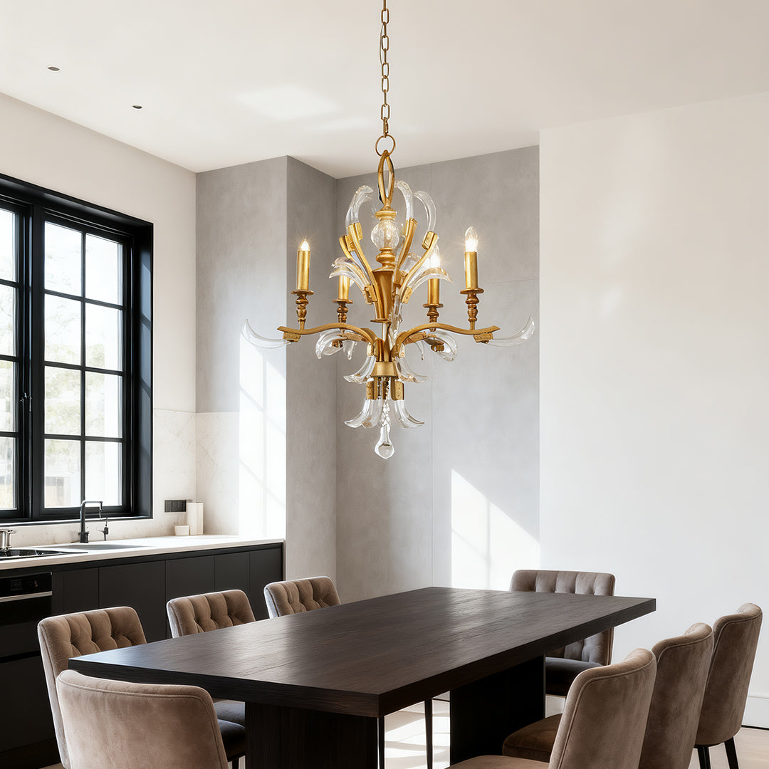 Gold and Crystal chandeliers Luxury Classic Exquisite Ceiling Light