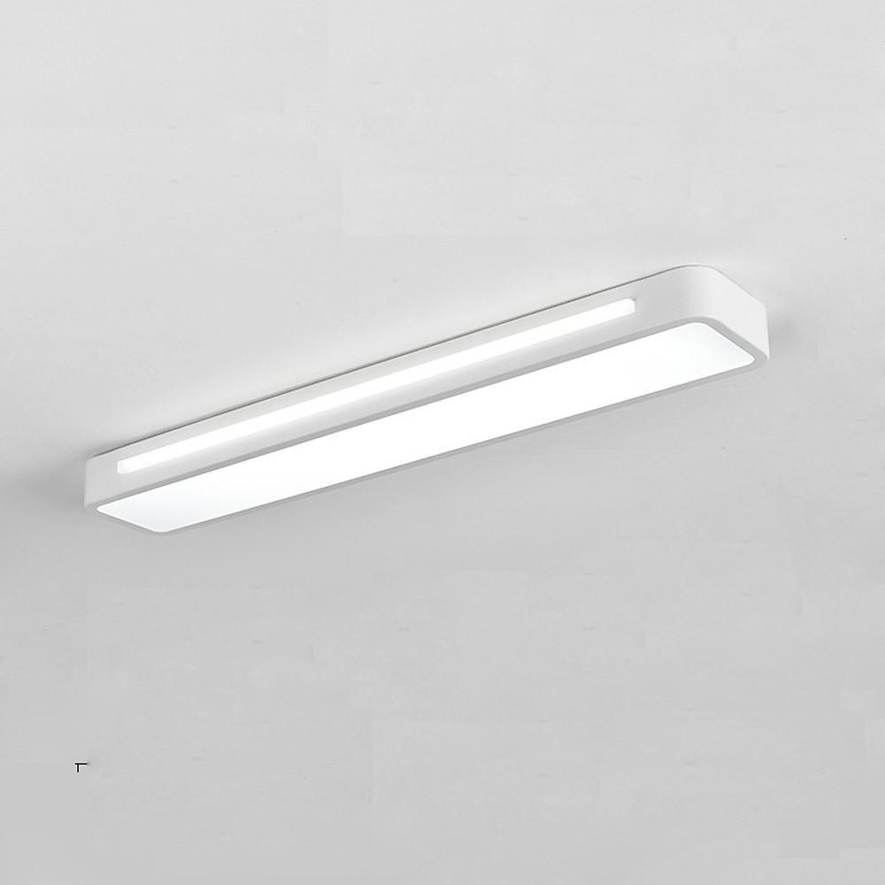Black/White Rectangular LED Flush Mount Ceiling Lighting