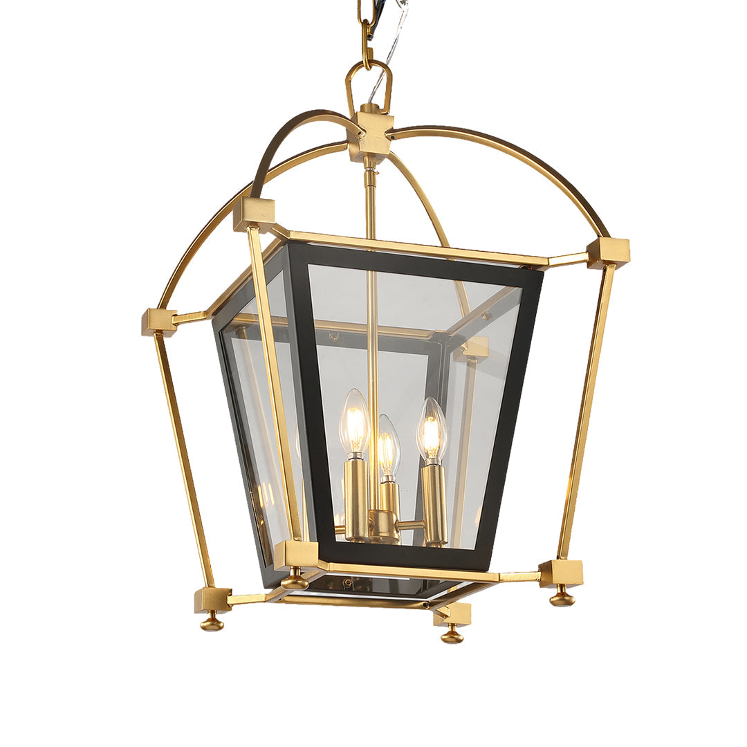 Gold Lantern Pendant Light Industrial Stylish Iron Ceiling Light
