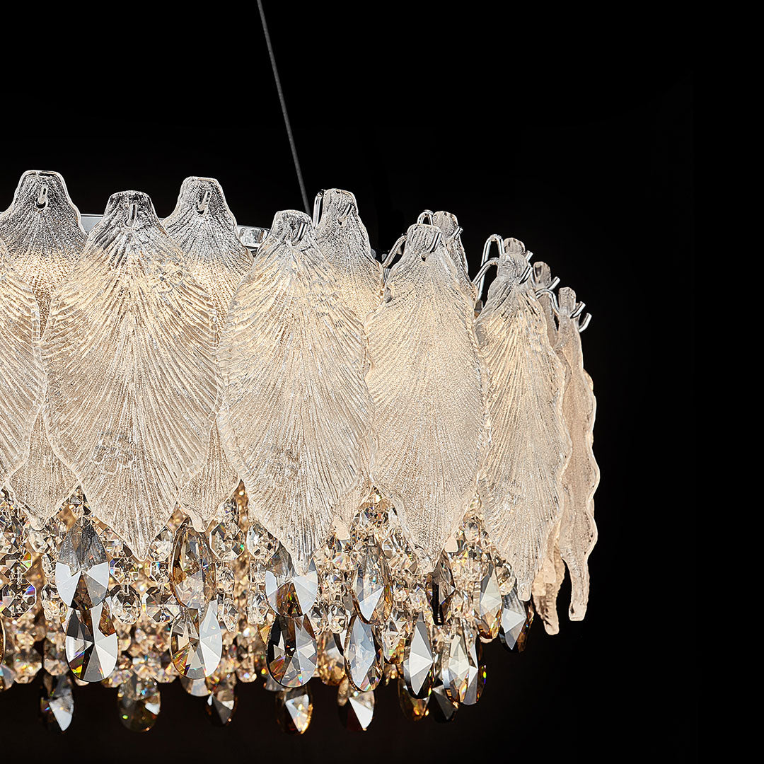 Country French Chandelier Gold Crystal Ceiling Light