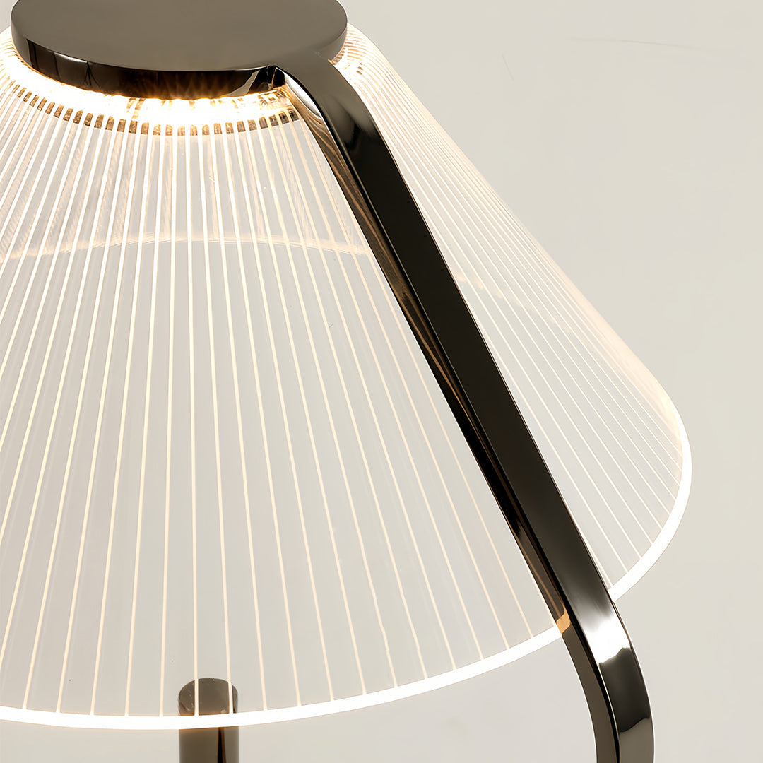Floor Metal Lamp Elegant Chrome Acrylic Luxury LED Standing Lamp