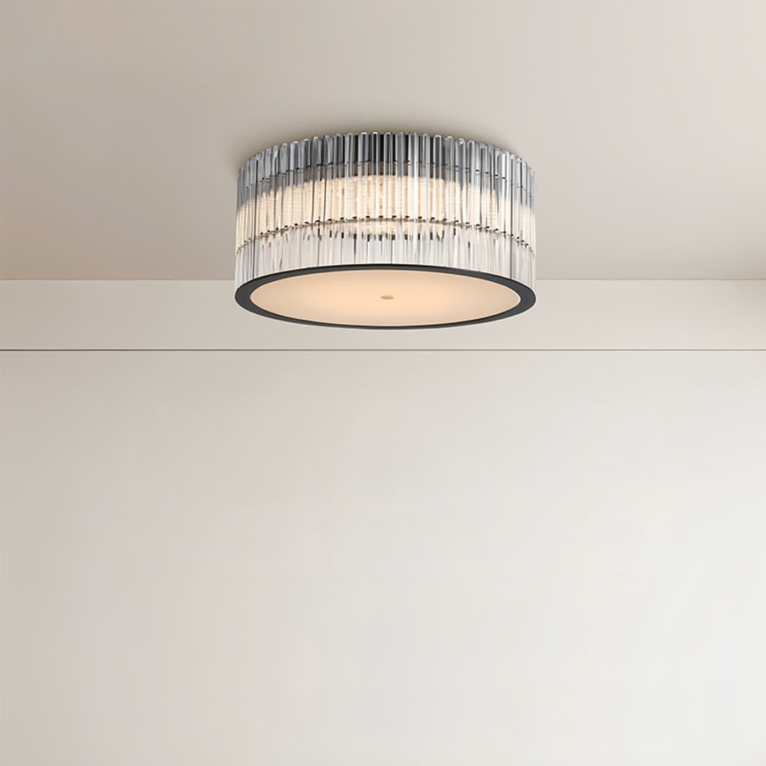 Modern Minimalist Crystal Flush Mount