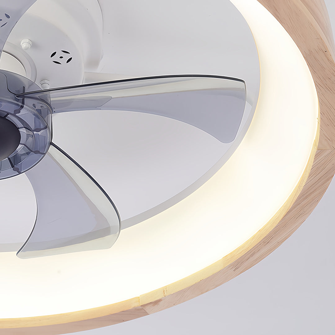 Five Blade Ceiling Fan with Light Dimmable LED Low Profile Ceiling Fan