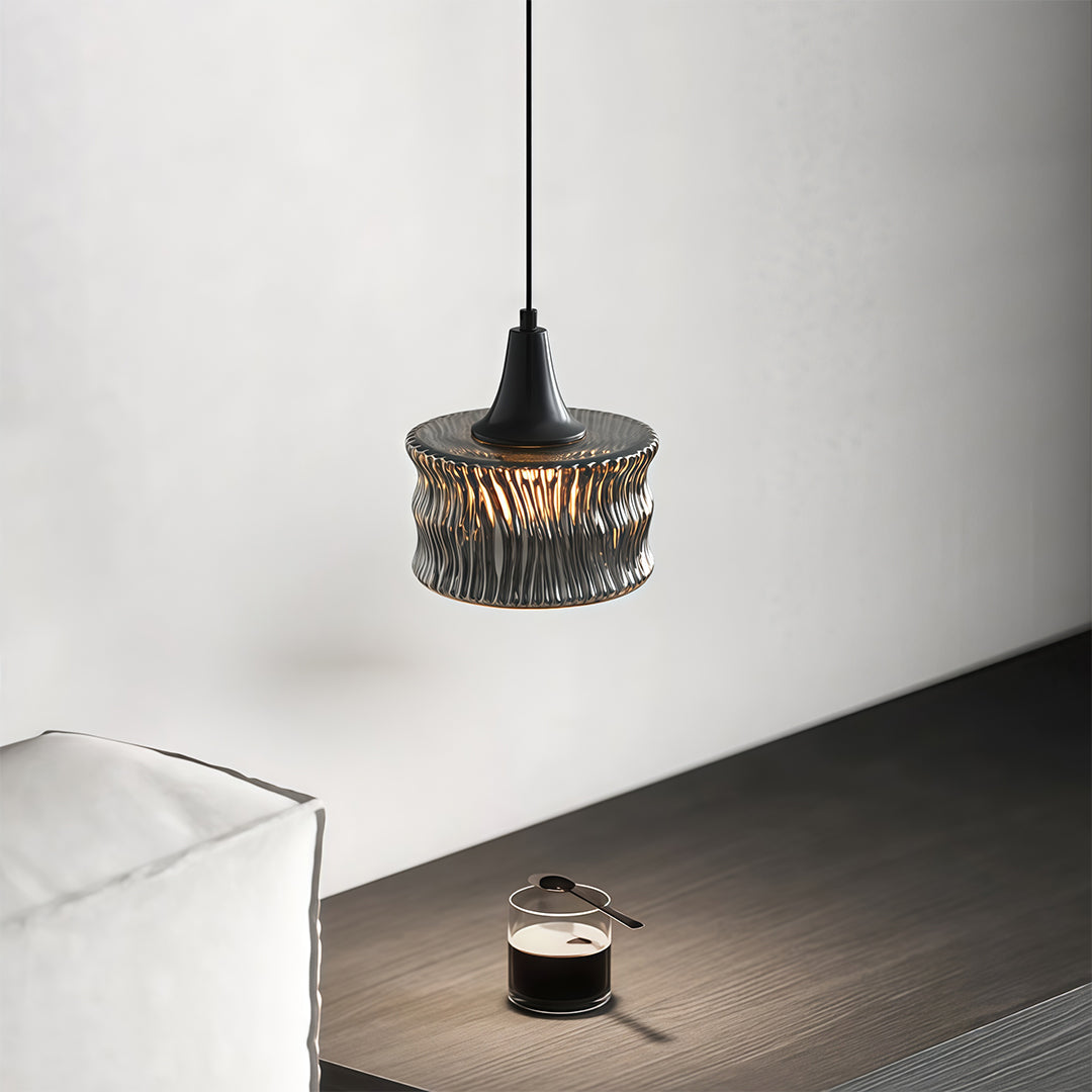 Glass Drum Pendant Light Italian Elegant Minimalist Ceiling Lights