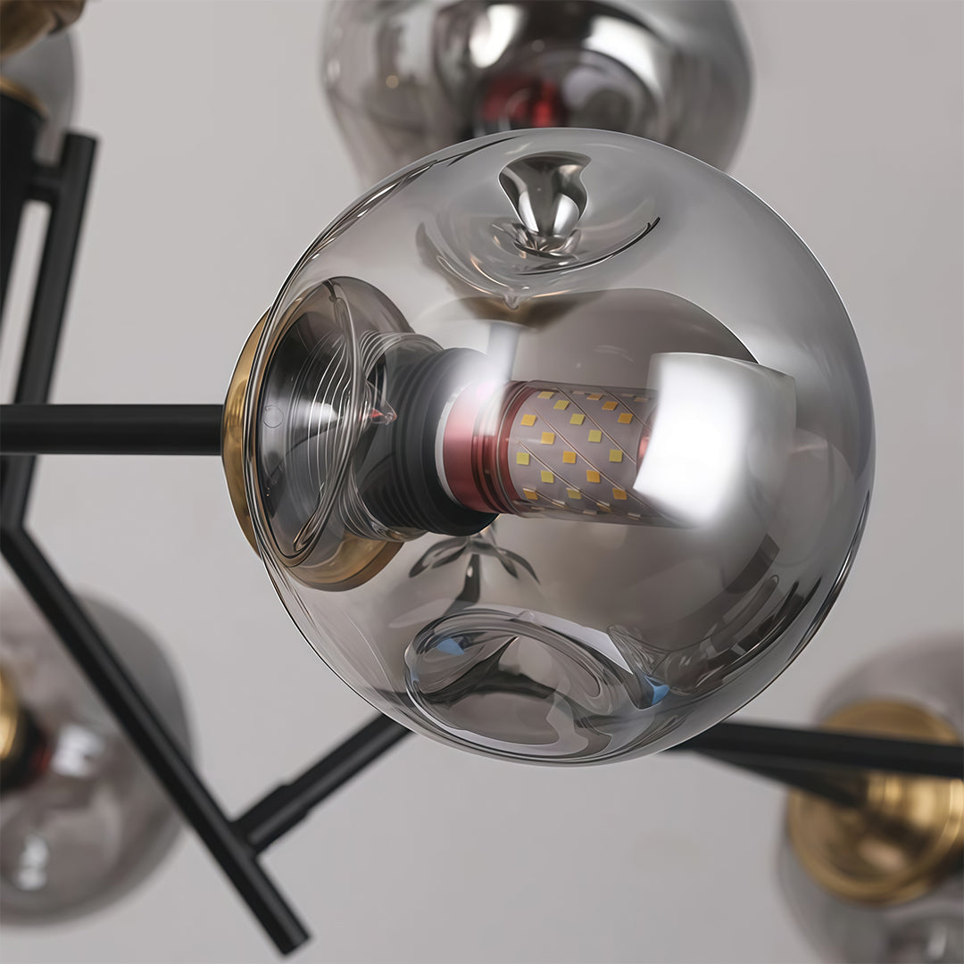 Glass Globe Chandeliers Nordic Atmospheric Luxury Retro Ceiling Light