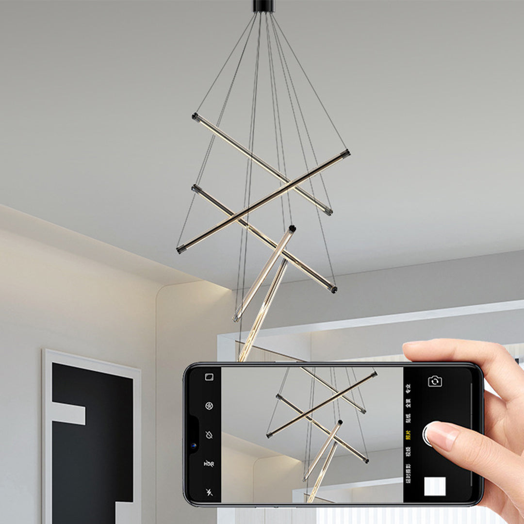 LED Linear Chandelier Nordic Minimalist Lighting