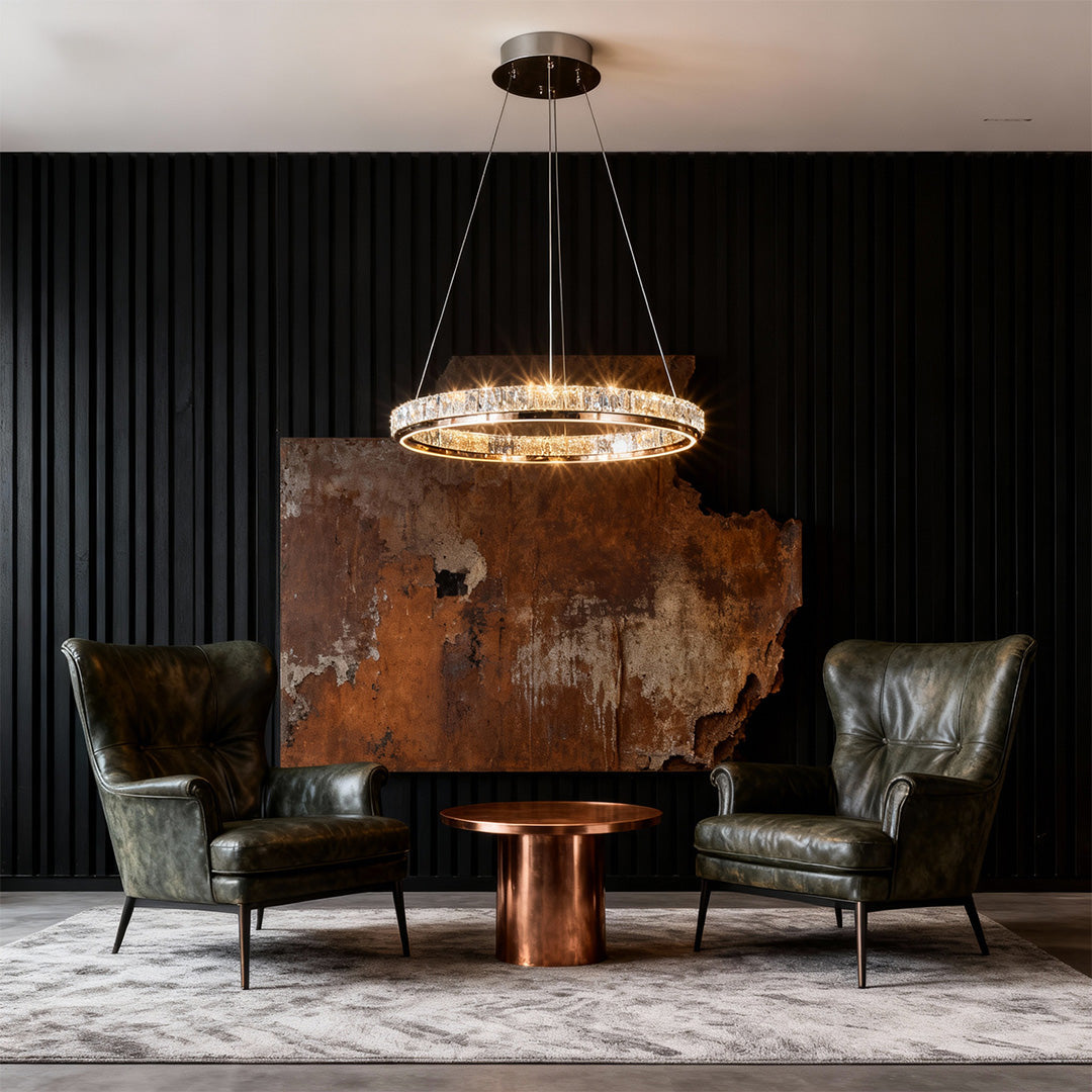 Luxury Modern Chandeliers Round Ring Crystal Ceiling Lights