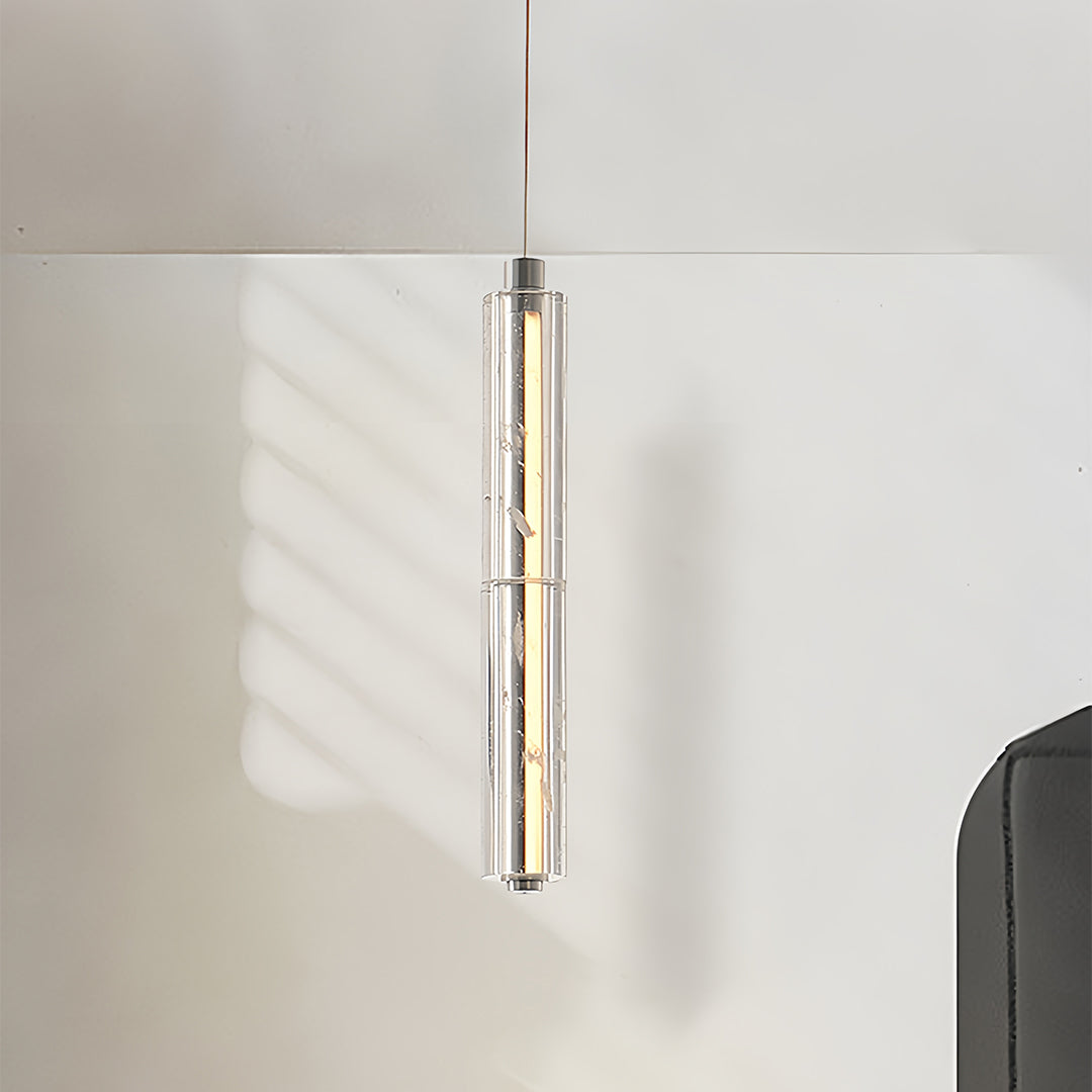 Modern Crystal Pendant Light Minimalist Linear Ceiling Light