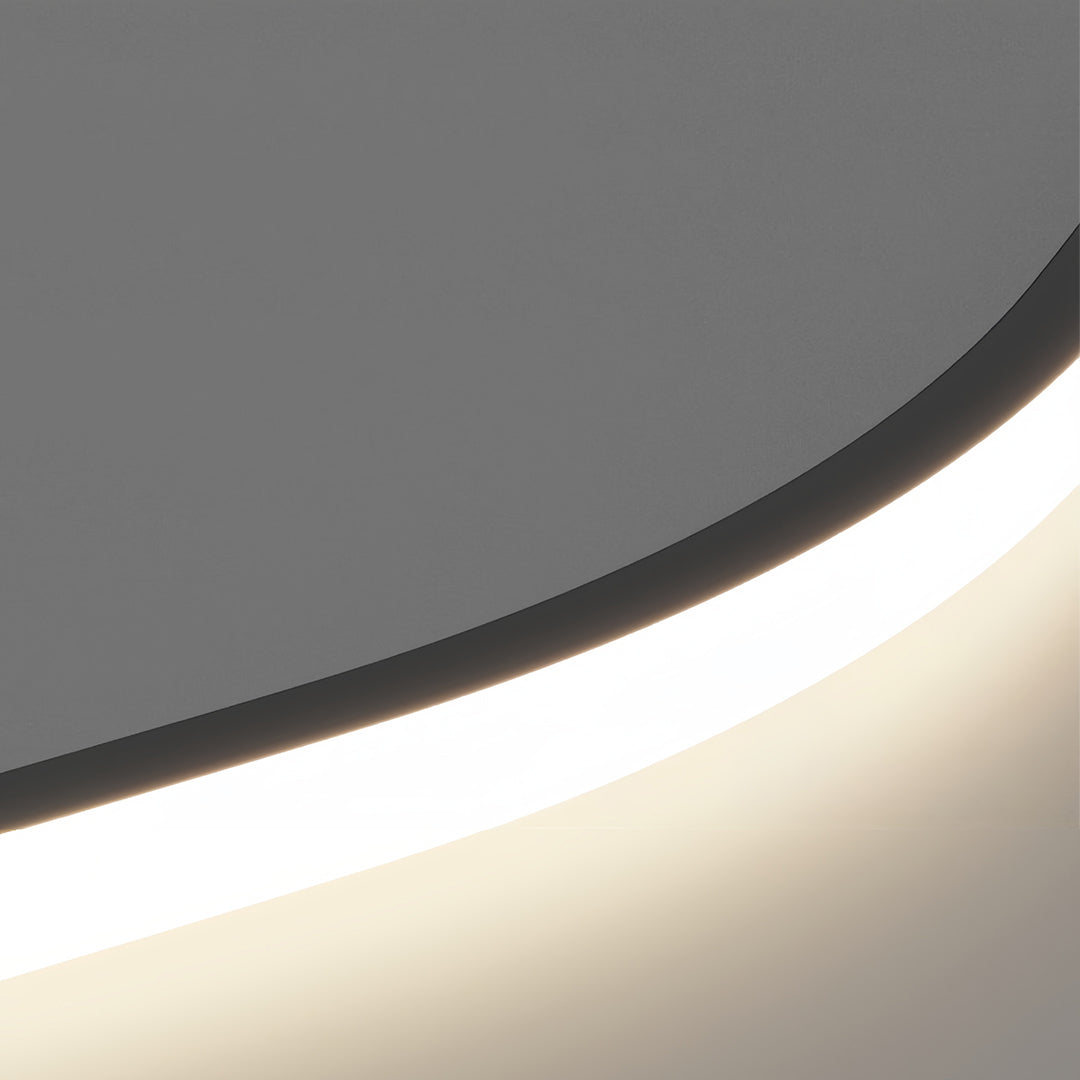 Black Kitchen Island Pendant Light Wavy Shape Minimalist Ceiling Light