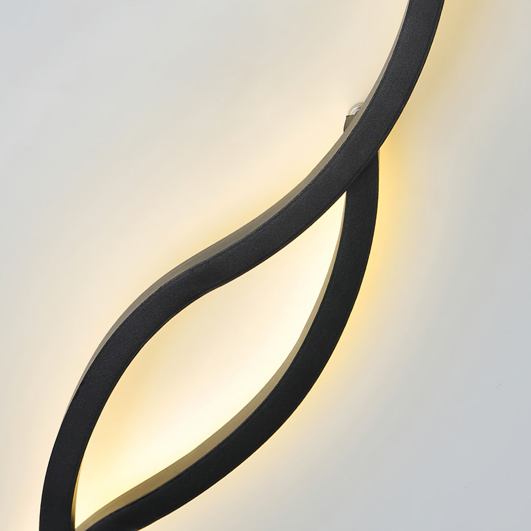 Bedside Wall Light Modern with a Unique Wavy Finish Sleek Lamp