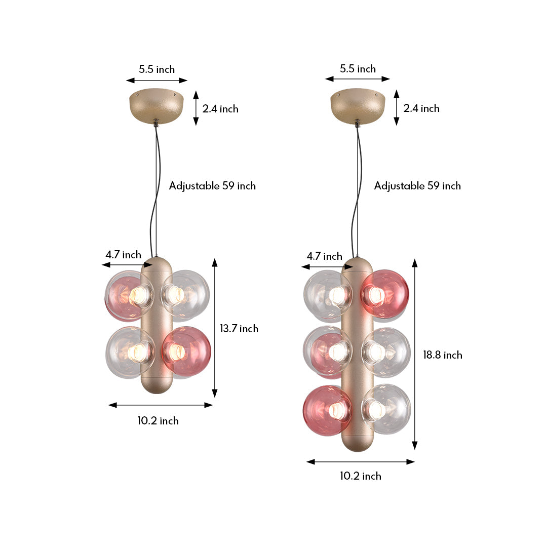 Minimalist LED Bubble Ball Chandelier Nordic