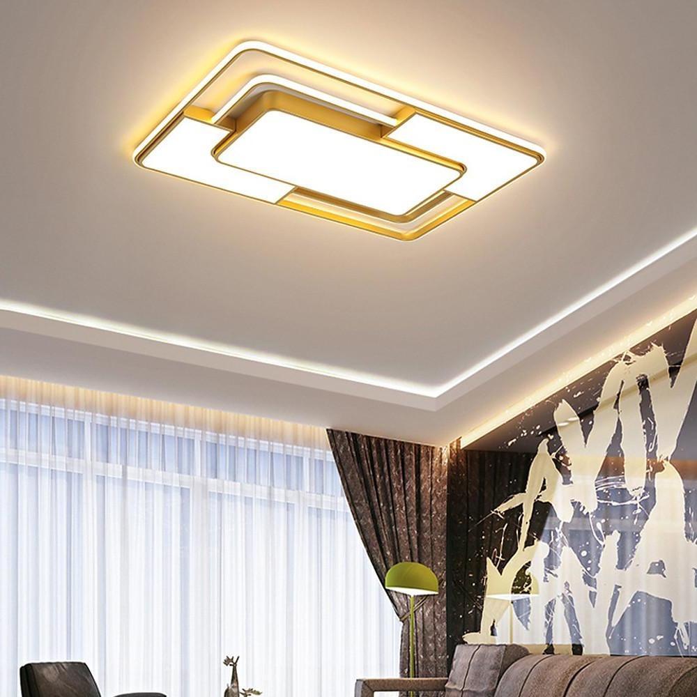Flush Mount Square Light LED Geometric Overlapping Light
