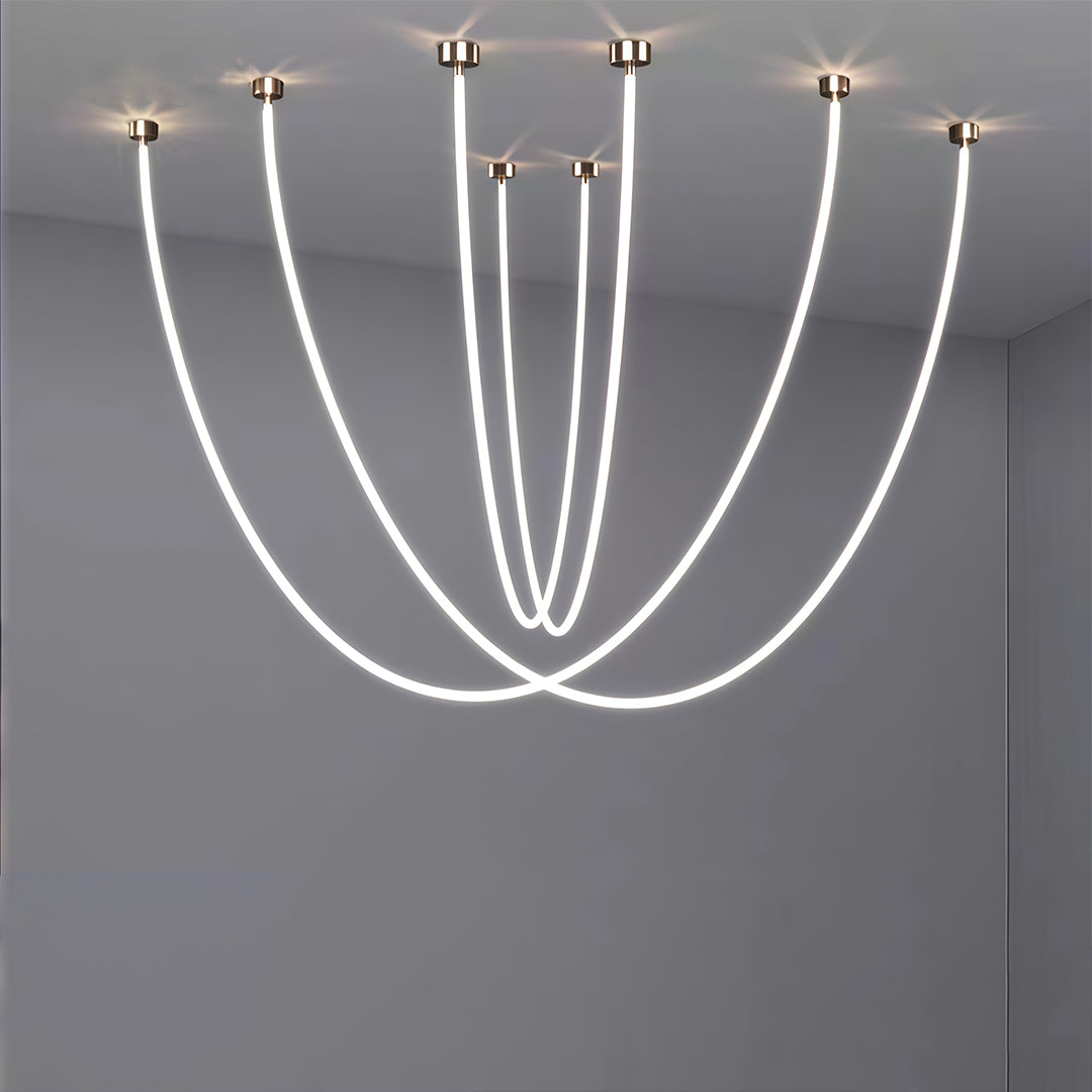 Neon Pendant Light Artistic Soft LED Linear Sceiling lights