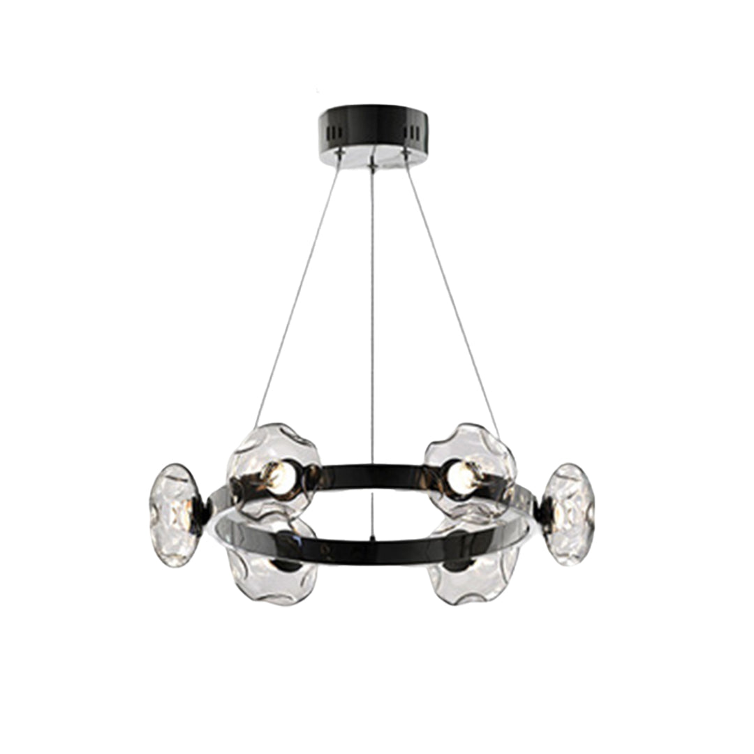 LED Dome Glass Ring Chandeliers Nordic Modern Ceiling Light