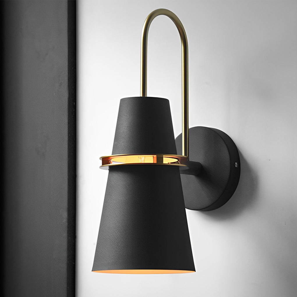 Cone Wall Lamp White Modern Creative Iron Design Light