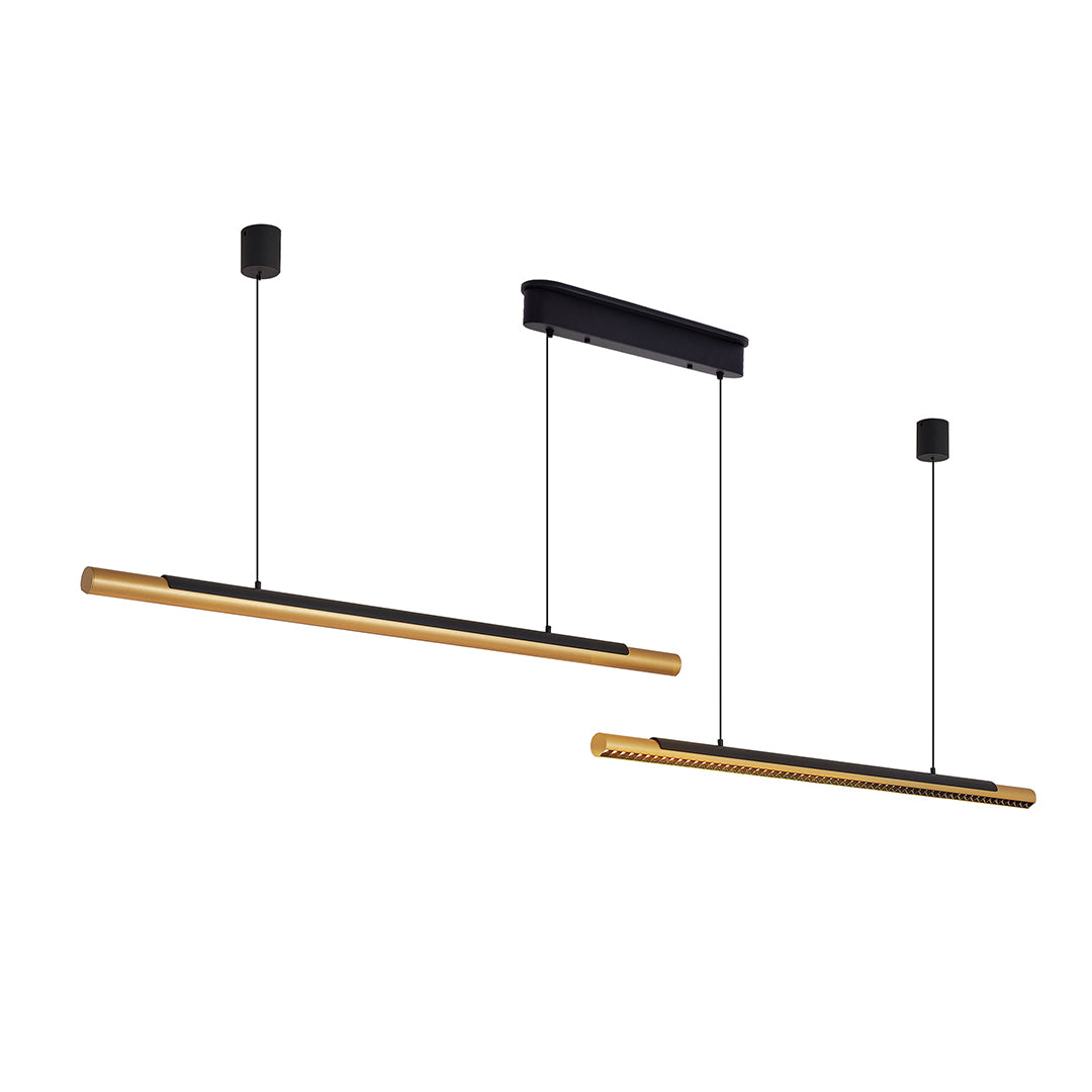 2 Light Linear Pendant Minimalist Dual-Head Ceiling Lights