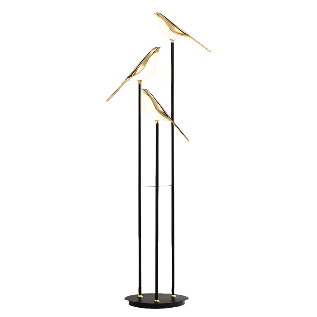 Bird Floor Lamp with 3 Heads Contemporary Artistic Accent Lamp