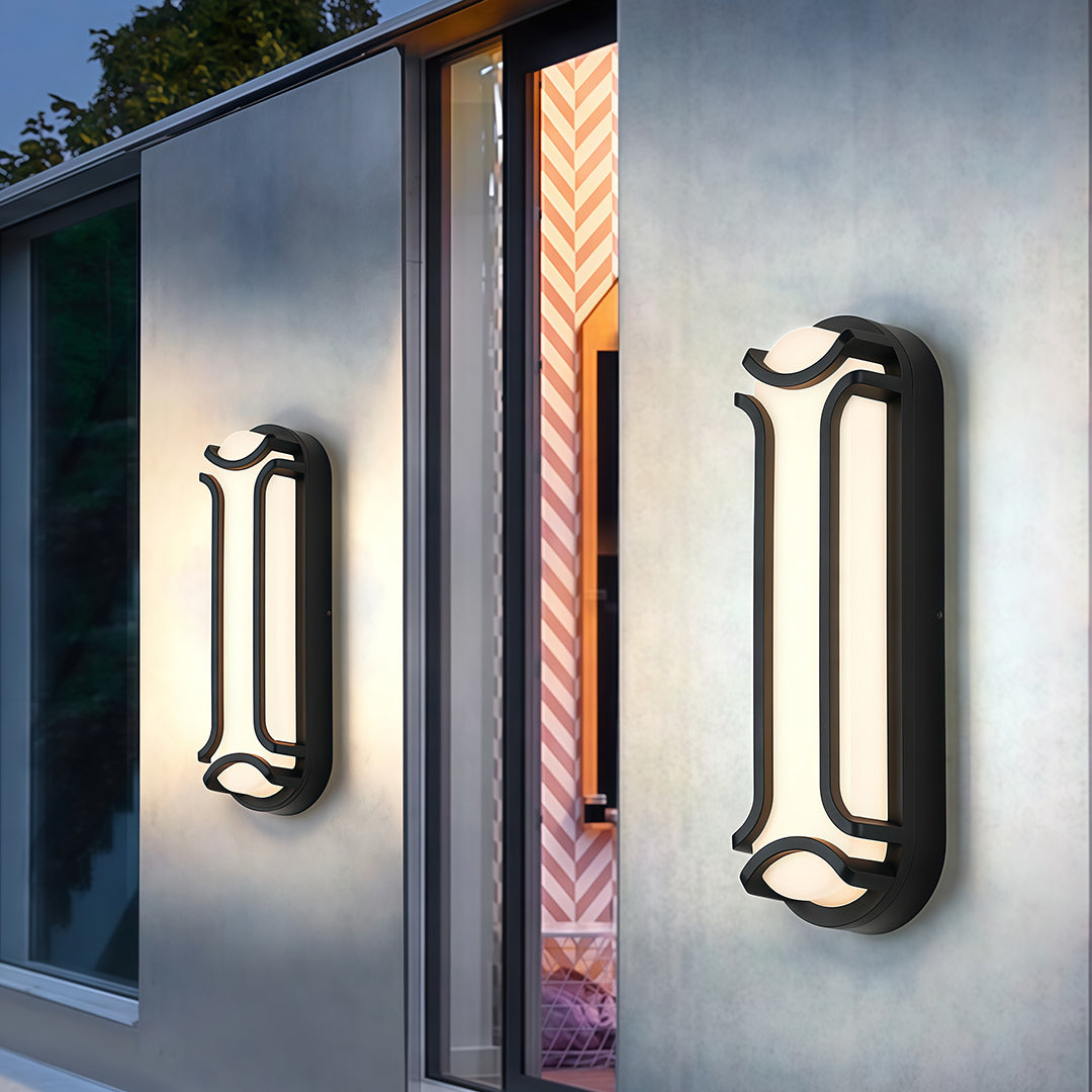 Outdoor Wall Sconce Black Modern Minimalist Waterproof Lamp