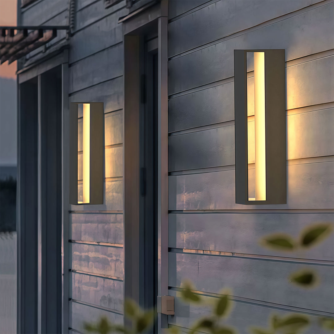 Black Sconces Outdoor Modern Waterproof Metal Light