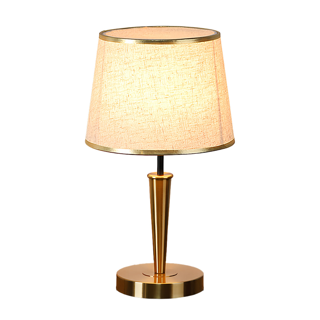 Modern Brass Table Lamps Nordic Elegant Fabric Shade Decorative Lamp