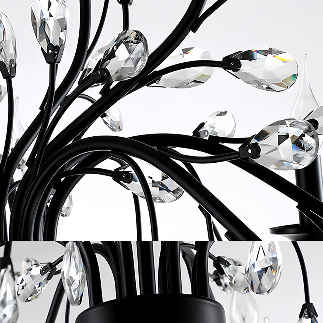 Contemporary Candle Chandelier LED Candelabra Bulbs Ceiling Light