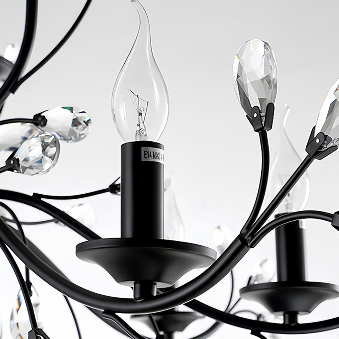 Contemporary Candle Chandelier LED Candelabra Bulbs Ceiling Light
