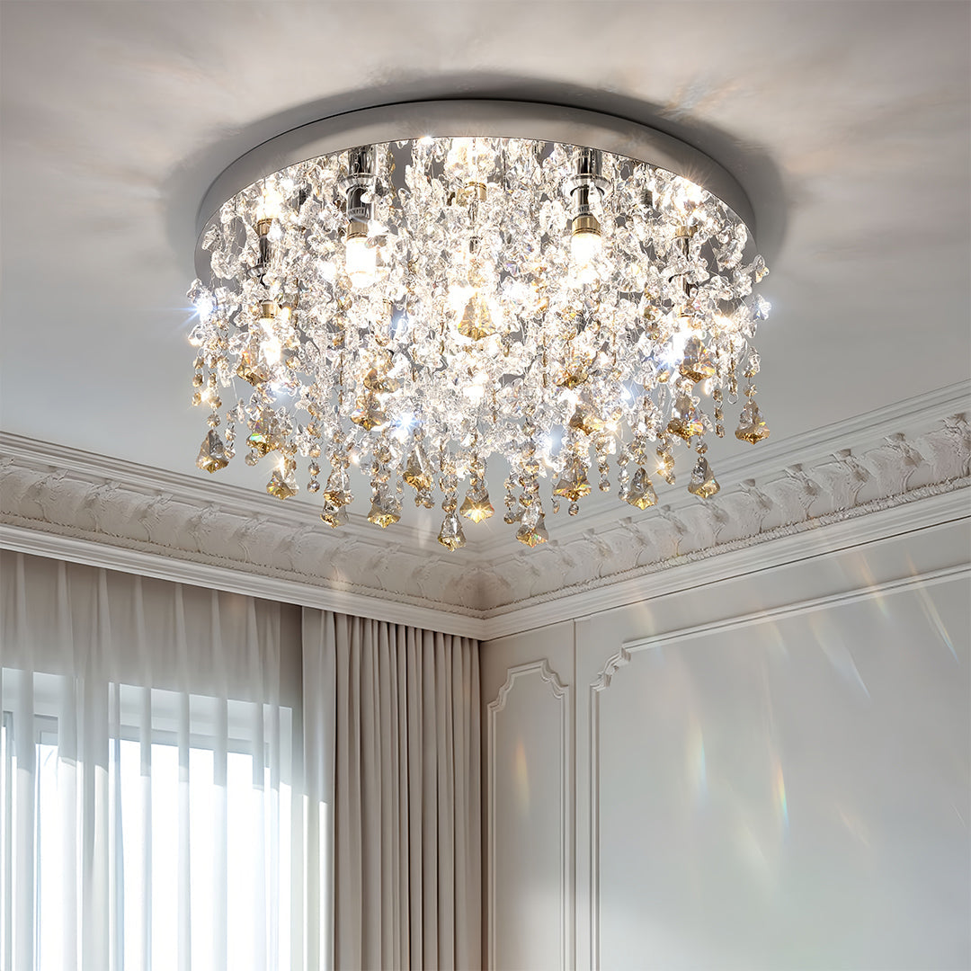 Unique Crystal Chandeliers French LED Creative Ceiling Light