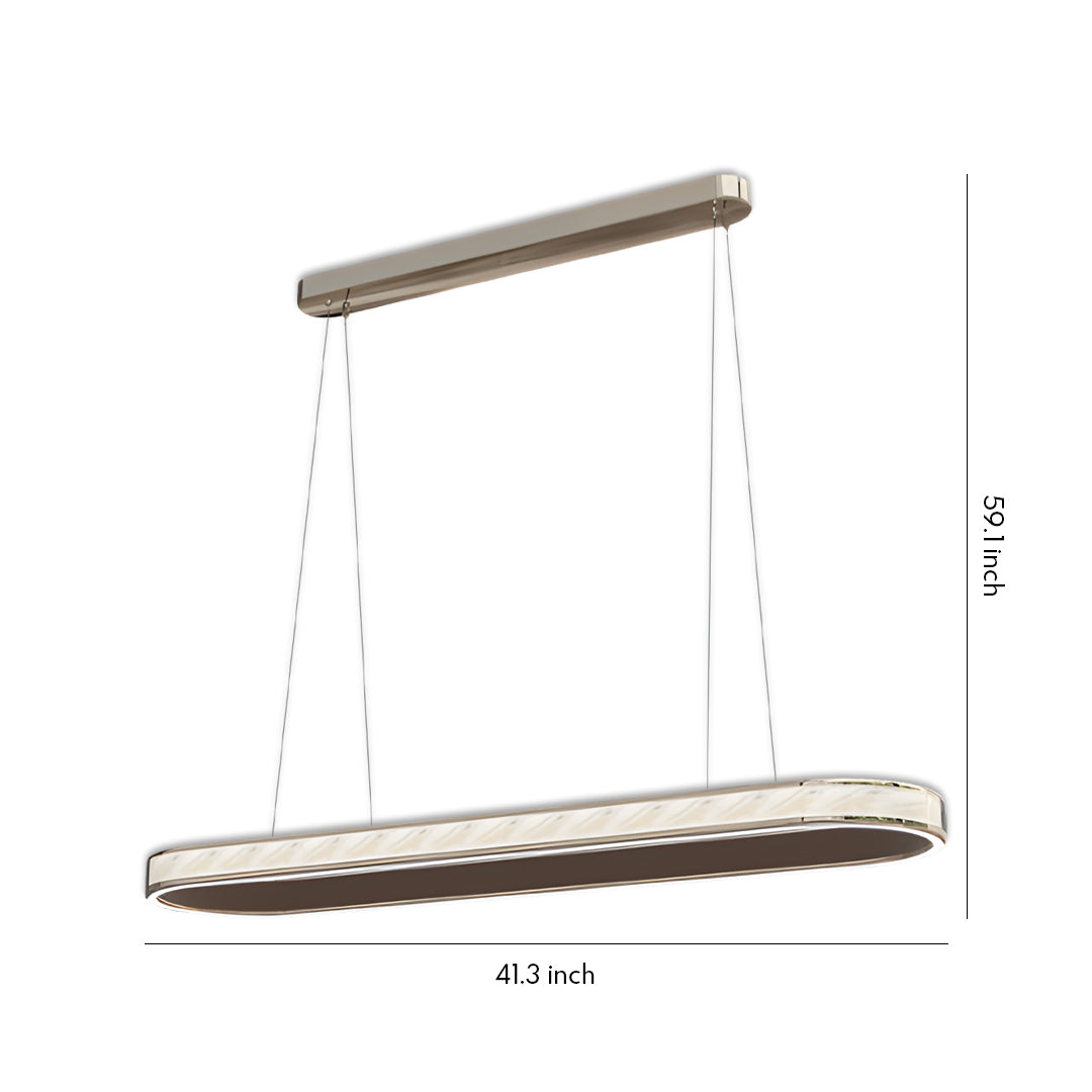 Linear Suspension Lights Elliptical Luxury Ceiling Light