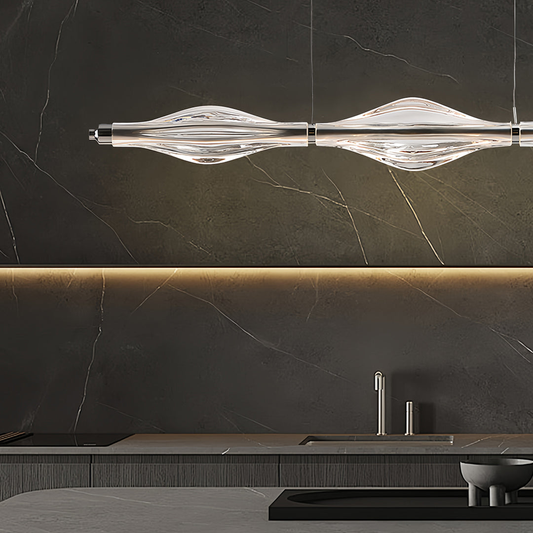 Crystal Pendant Lights for Kitchen Island Modern Minimalist LED Light