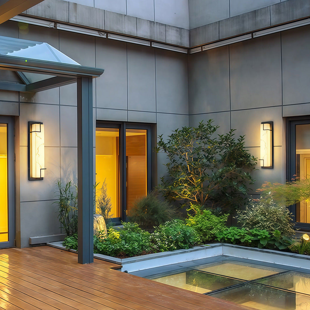 Exterior Wall Lights Black Waterproof Minimalist Lamp